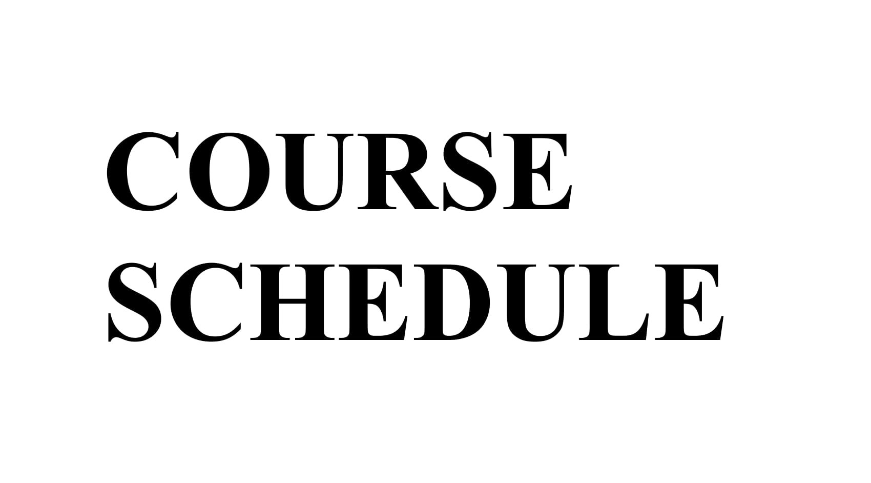 2023-2024 FALL Course Schedule